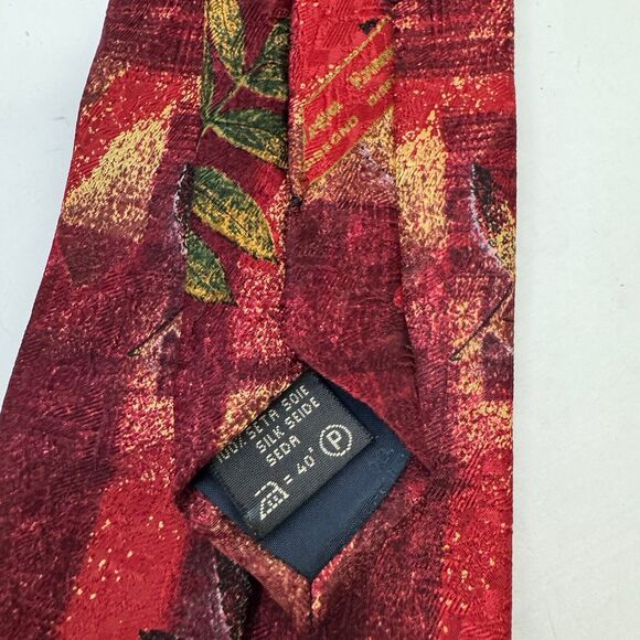 Ermenegildo Zegna-[Disegno Esclusivo]-100% Silk Tie Leaf Fall Red - Picture 3 of 4